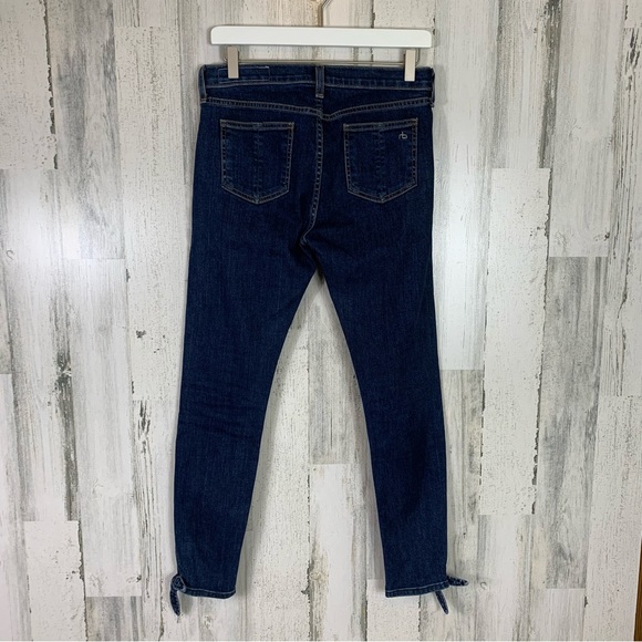 Rag & Bone Stevie Tie Ankle Bow Skinny Jeans in Paz Size 27 - Picture 6 of 10